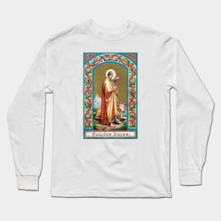 Saint Luke the Evangelist Holy Card Long Sleeve T-Shirt